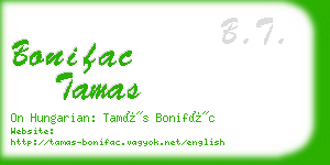 bonifac tamas business card